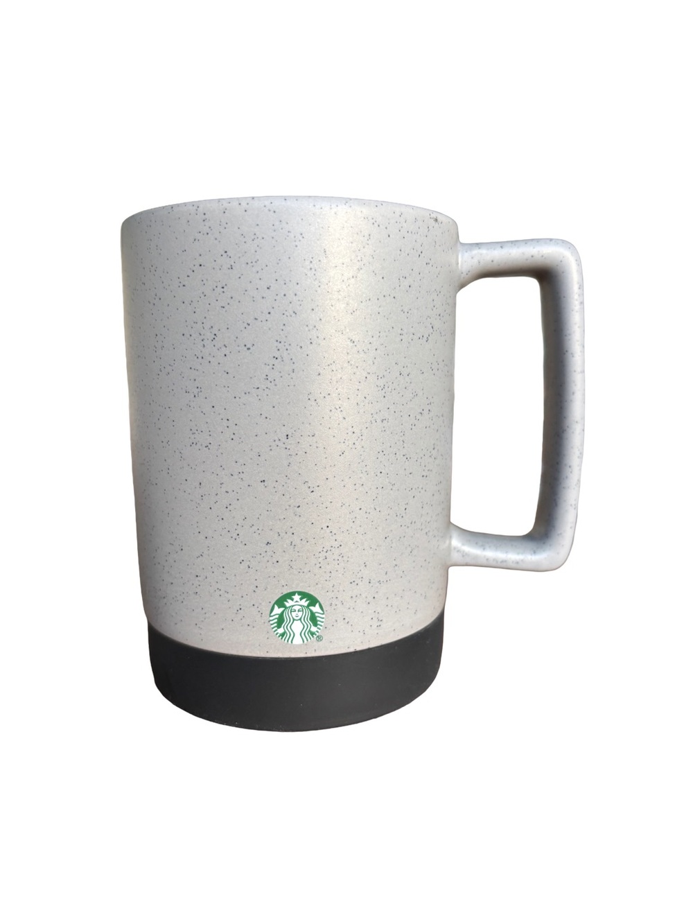 NWT Starbucks 2019 Speckled Gray Concrete Ceramic Desktop Mug with Lid 14oz